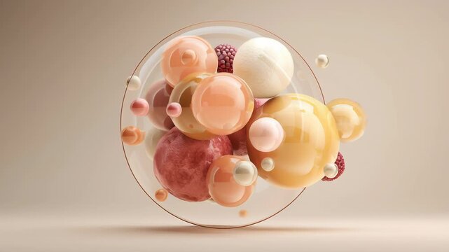 Healthy aging and nutritional support concept art, abstract micronutrient and cellular interaction imagery symbolizing longevity, elegant minimal design, reassuring scientific tone