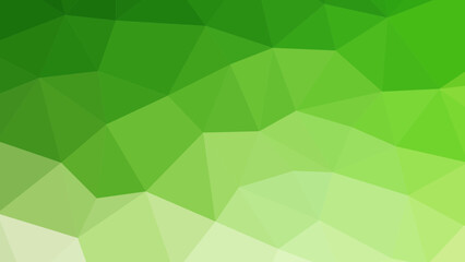 Abstract bright green and lime low poly geometric background with triangular shapes. Modern futuristic polygonal wallpaper for technology, nature, and graphic design.