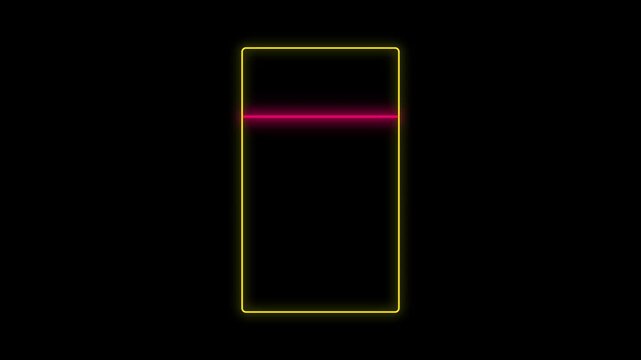 Empty QR code scanning with laser beam animation. Empty Bar code scanning motion graphics. for pay, web, mobile app 4k video footage.