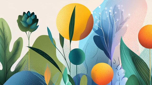 Healthy aging concept art, abstract immune response imagery combined with symbols of vitality and balance, minimal modern design, calm optimistic mood, editorial wellness illustration style