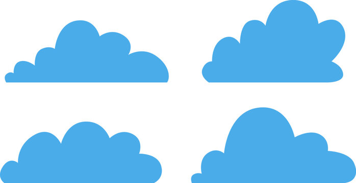 vector clouds set