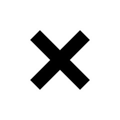 Obraz premium A stark black cross shape dominates a plain white background creating a simple yet impactful visual representation a bold silhouette high quality professional