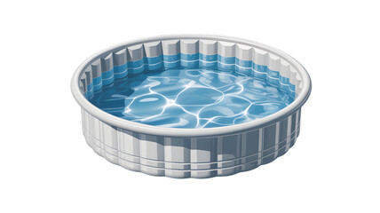 Small portable pool for backyard relaxation and fun