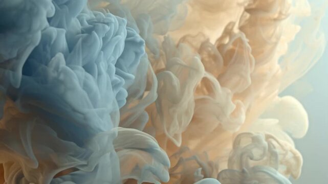 Abstract Ink Dissolving Underwater Fluid Motion Swirl Backdrop