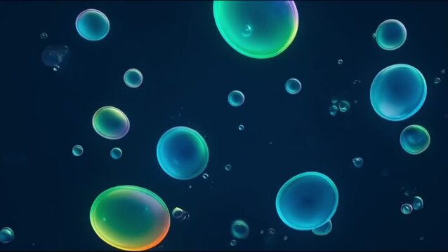 Abstract blue background with bubbles
