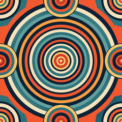 Abstract Hypnotic Geometric Vector Background with Optical Illusion Spirals