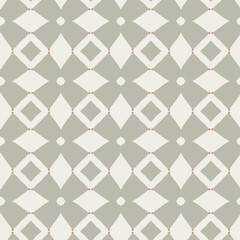 Seamless geometric pattern with diamond shapes in neutral tones