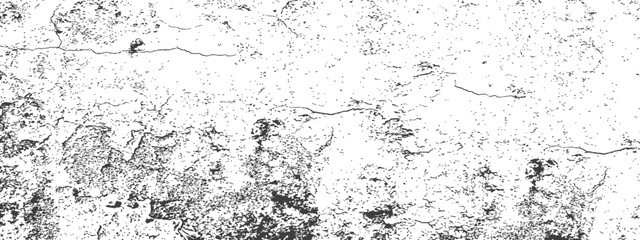 Fototapeta premium Aged Grunge Texture Overlay Vector Distressed Cracked Surface Graphic Element Black and White Background