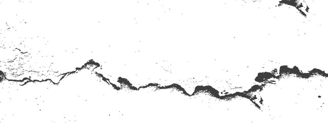 Distressed horizontal crack grunge texture overlay vector element