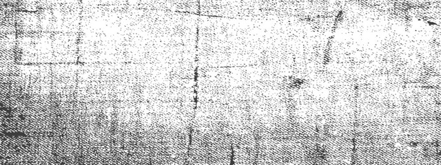 Distressed black and white grunge texture background vector overlay of rough fabric or denim