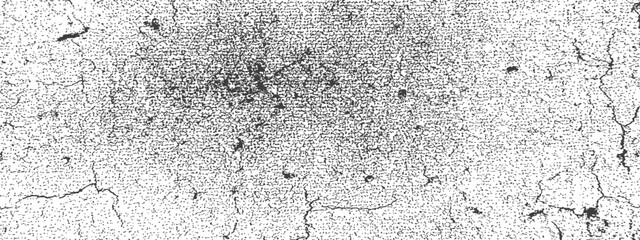 Obraz premium Vector Distressed Grunge Texture Overlay Background Black and White Grain Speckle Pattern with Cracks Vintage Rough Surface
