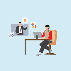 business man with laptop