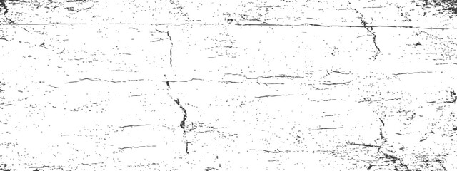 Fototapeta premium Severe Cracked Grunge Distress Texture Overlay Black and White Vector Background Abstract Old Rough Surface