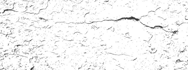 Obraz premium Distressed grunge vector texture overlay of cracks, dirt, and dust Abstract cracked surface background in black and white