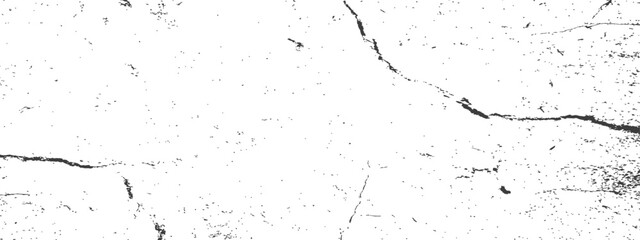 High contrast distressed vector texture with cracks grime and grain Grunge overlay background Black and white abstract surface