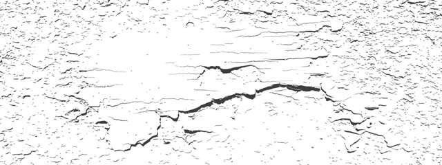 Fototapeta premium Vector Grunge Texture Overlay Cracked Paint Effect Distressed Black and White Abstract Background Pattern