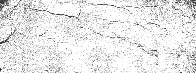 Abstract Cracked Grunge Vector Texture Overlay Black and White Distressed Background Graphic Element © M2L