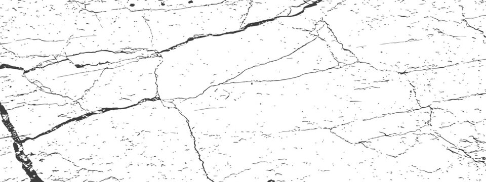 Distressed cracked texture background grunge overlay vector black and white abstract pattern