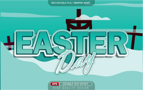 Happy Easter day text effect