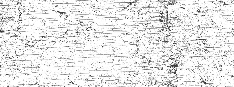 Grunge Cracked Wood Grain Texture Overlay Black and White Vector Distressed Vintage Background Graphic Resource