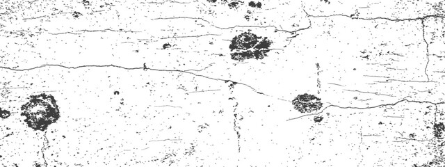 Distressed Grunge Vector Texture Overlay with Cracks and Scratches Rough concrete wall background effect Black and white monochrome