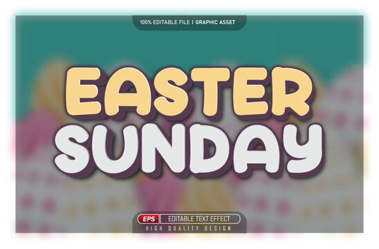 Happy Easter day text effect