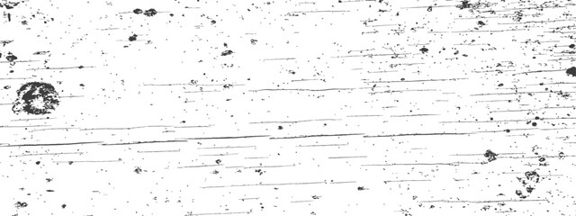 Obraz premium Black and white distressed wood grain texture grunge overlay vector background rough cracked surface vintage scratch pattern