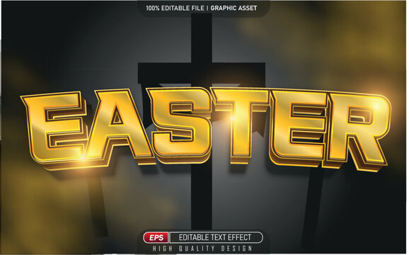 Happy Easter day text effect