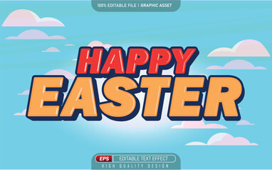 Happy Easter day text effect