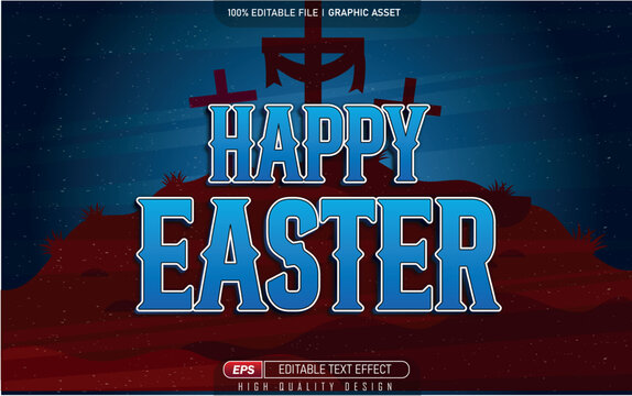 Happy Easter day text effect