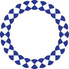 Fototapeta premium vector illustration design of dark blue geometric checkered pattern ring 