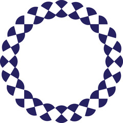 Fototapeta premium vector illustration design of dark blue geometric checkered pattern ring 