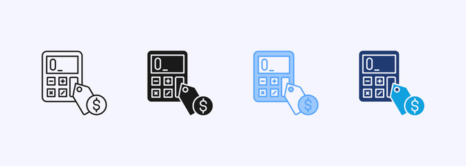 Price Estimate Icon Set Multistyle Various Collection Element For Design