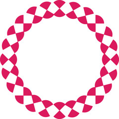 Fototapeta premium vector illustration design of red geometric checkered pattern ring 