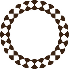 Fototapeta premium vector illustration design of black geometric checkered pattern ring 