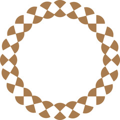 Fototapeta premium vector illustration design of dark beige geometric checkered pattern ring 
