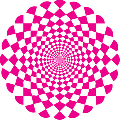 abstract vector illustration design of pink geometric checkered pattern