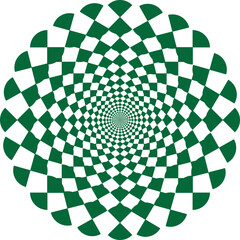 abstract vector illustration design of dark green geometric checkered pattern