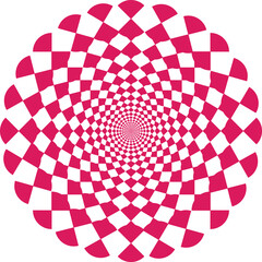 abstract vector illustration design of red geometric checkered pattern