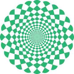 abstract vector illustration design of green geometric checkered pattern