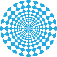 abstract vector illustration design of blue geometric checkered pattern
