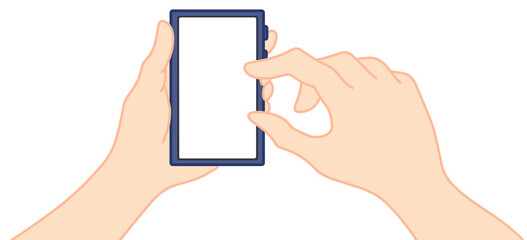 スマホを使う手