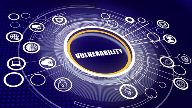 Vulnerability assessment cyber security business technology privacy concept system weakness.