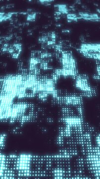 Technologically themed dynamic network particle space wallpaper, 4K