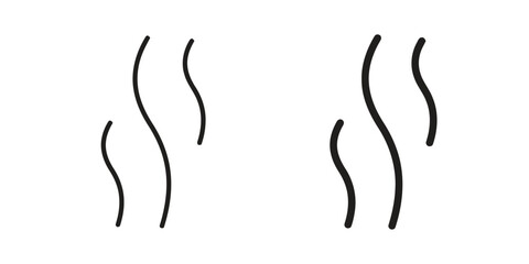 Obraz premium Swirling lines graphic elements abstract wavy shapes on white background representing flow movement or energy simple curves in black