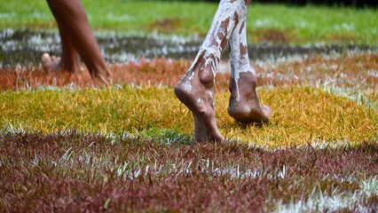 Indigenous Australians male dancing