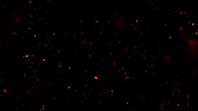 ハラハラと舞い散る赤い塵のエフェクト動画。ゲームや映像作品の演出に適した2DFXの4Kのパーティクルアニメーション