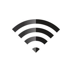 Modern Wireless Internet Connection Icon Vector for Wifi Signal Network Technology and Digital Communication Symbol Design