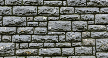 Obraz premium Grey stone brick wall texture background.