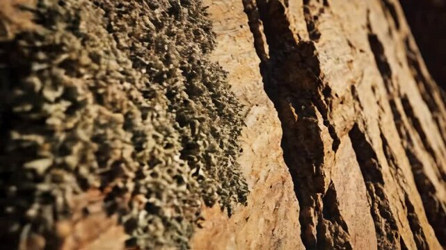 Ancient Rock Art Texture Close-up.